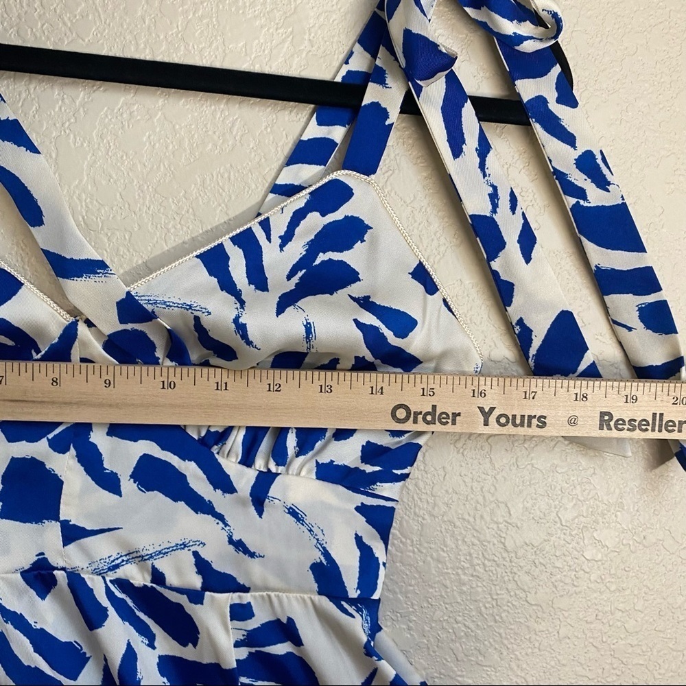Alexis For Target Botanical Blue Asymmetric Dress XS - Picture 6 of 12